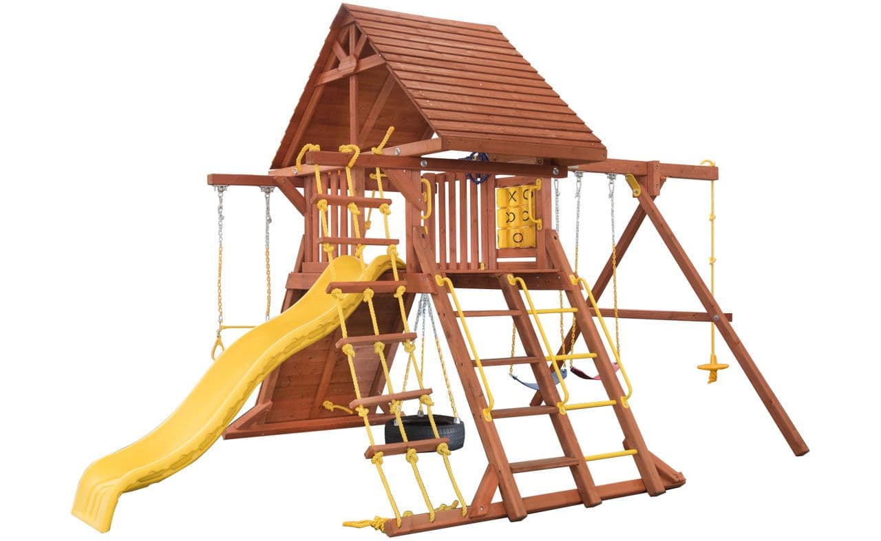 Parrot Island Playcenter w/ Wood Roof & Multi-Color Option
