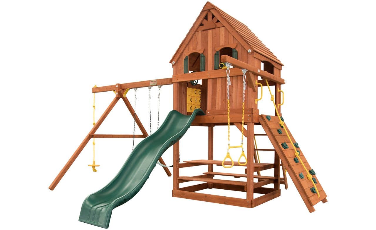 Parrot Island Fort w/ Wood Roof, Treehouse Panels & Green Option